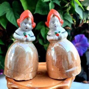 Vintage Bells Gossiping Dutch Girls Bells Set Made in Japan Porcelain